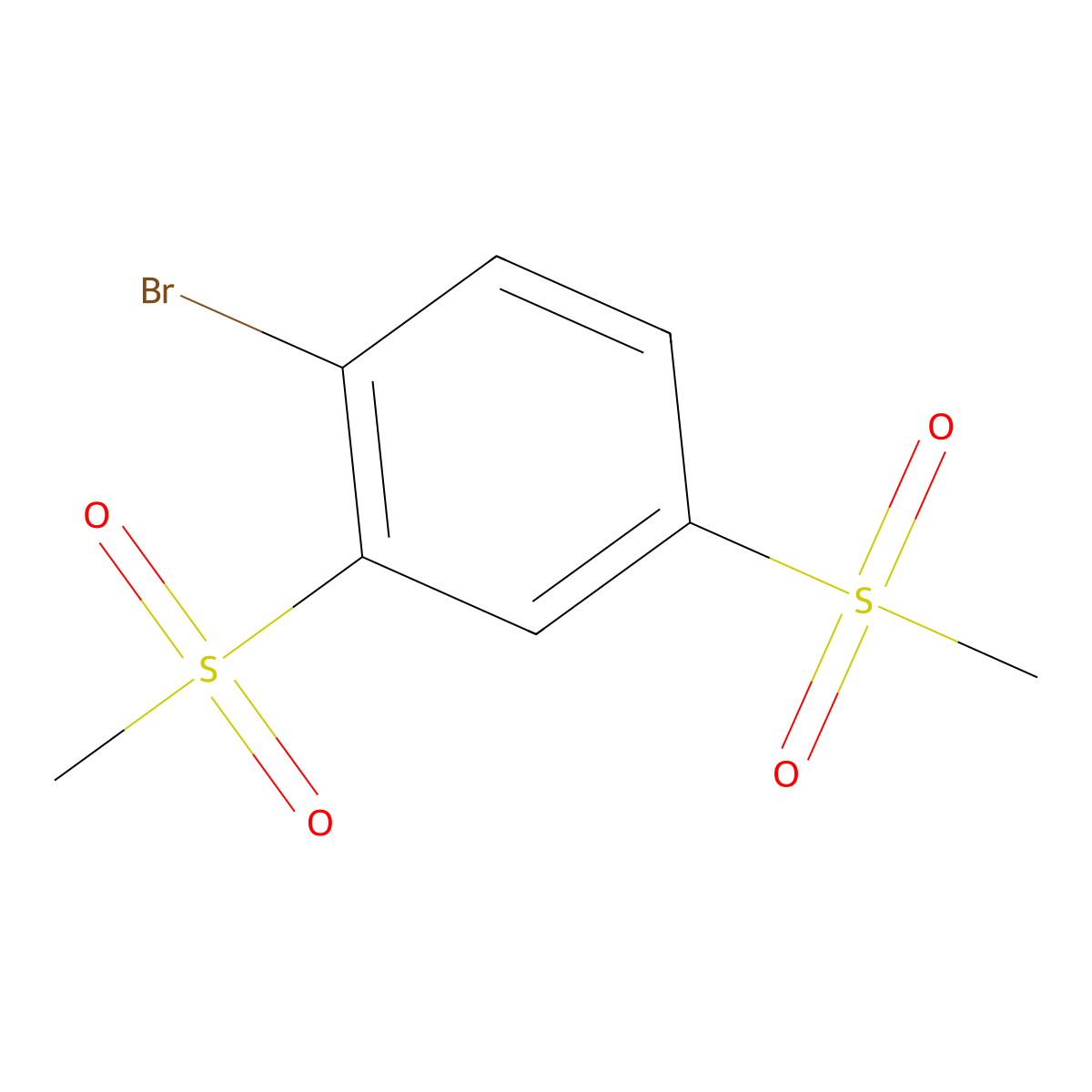 2,4-Bis(methylsulfonyl)-1-bromobenzene molecular structure, CAS 1000018-15-4