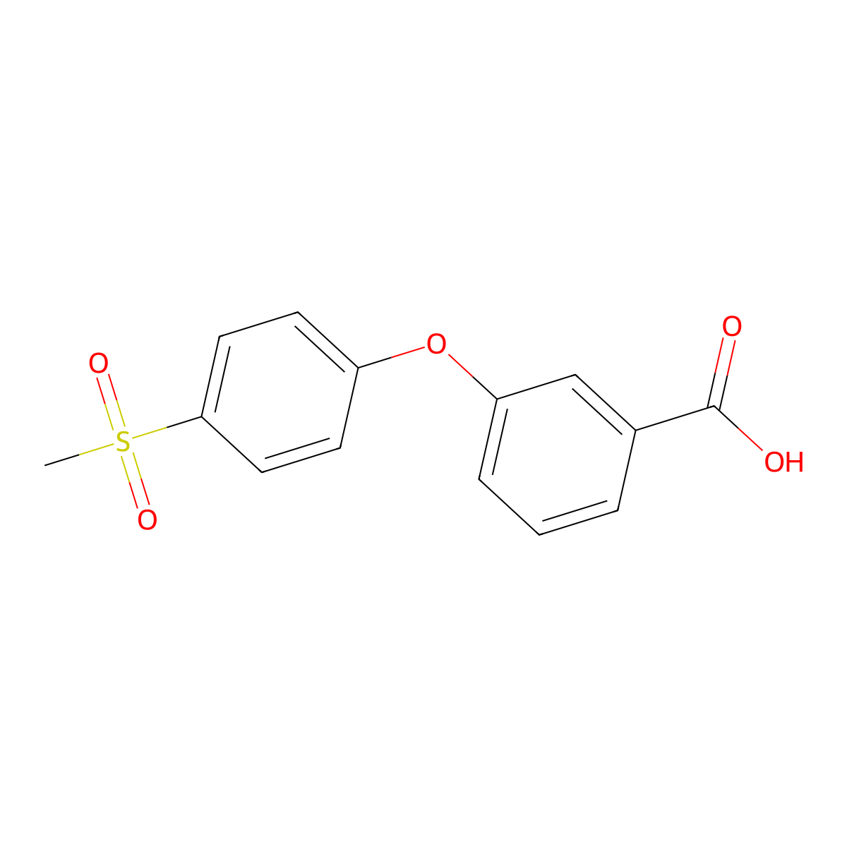 3-[(4-Methylsulfonyl)phenoxy]benzoic acid molecular structure, CAS 1000018-30-3