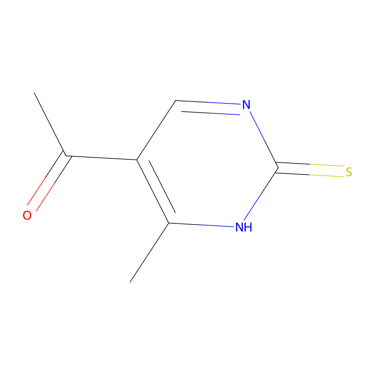 1-(2-Mercapto-4-methylpyrimidin-5-yl)ethan-1-one molecular structure, CAS 1000018-62-1