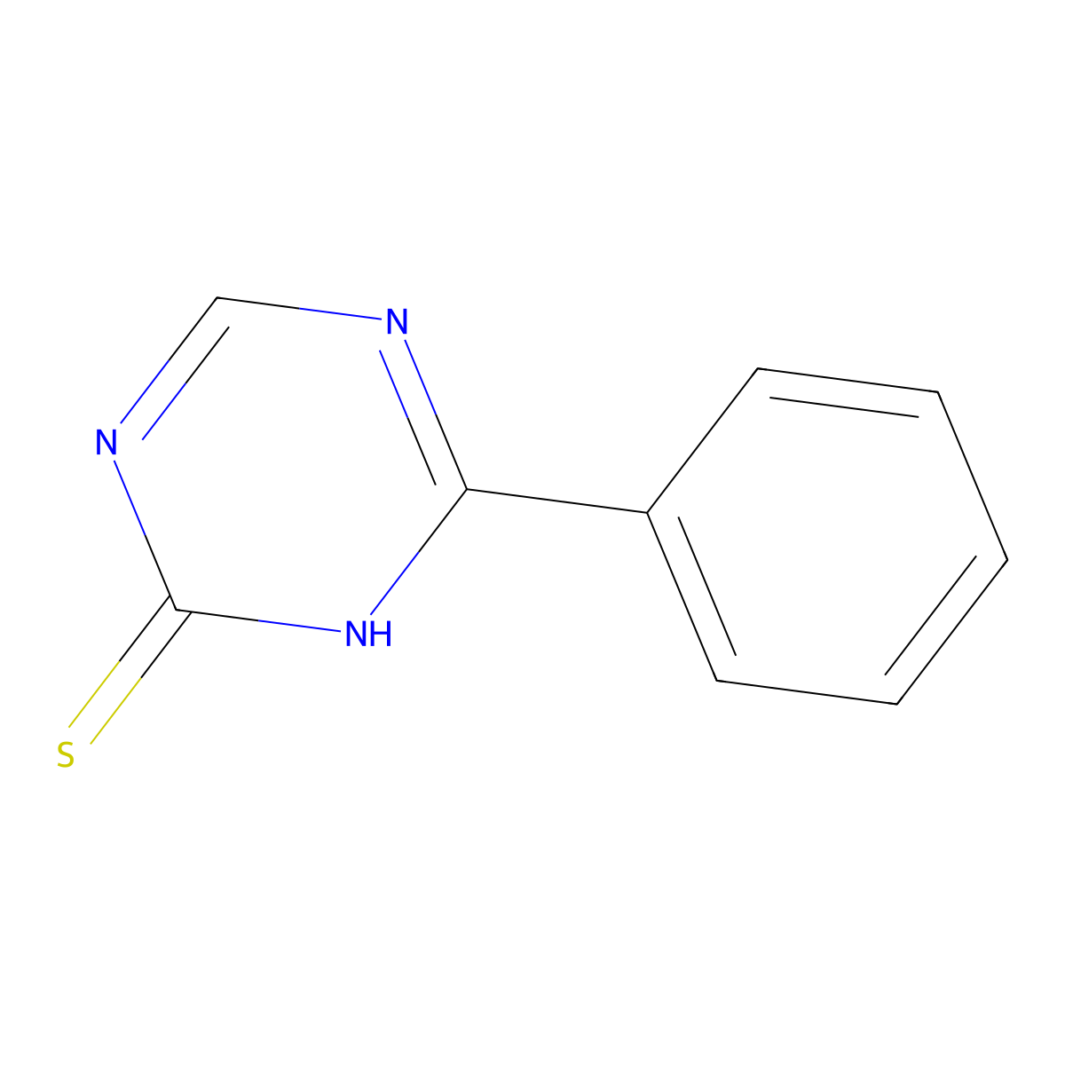 4-Phenyl-1,3,5-triazine-2-thiol molecular structure, CAS 1000018-63-2