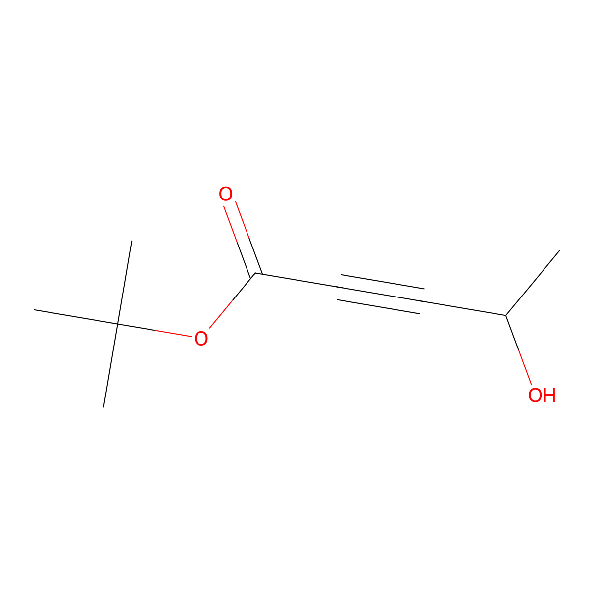 tert-Butyl 4-hydroxypent-2-ynoate molecular structure, CAS 1000021-62-4