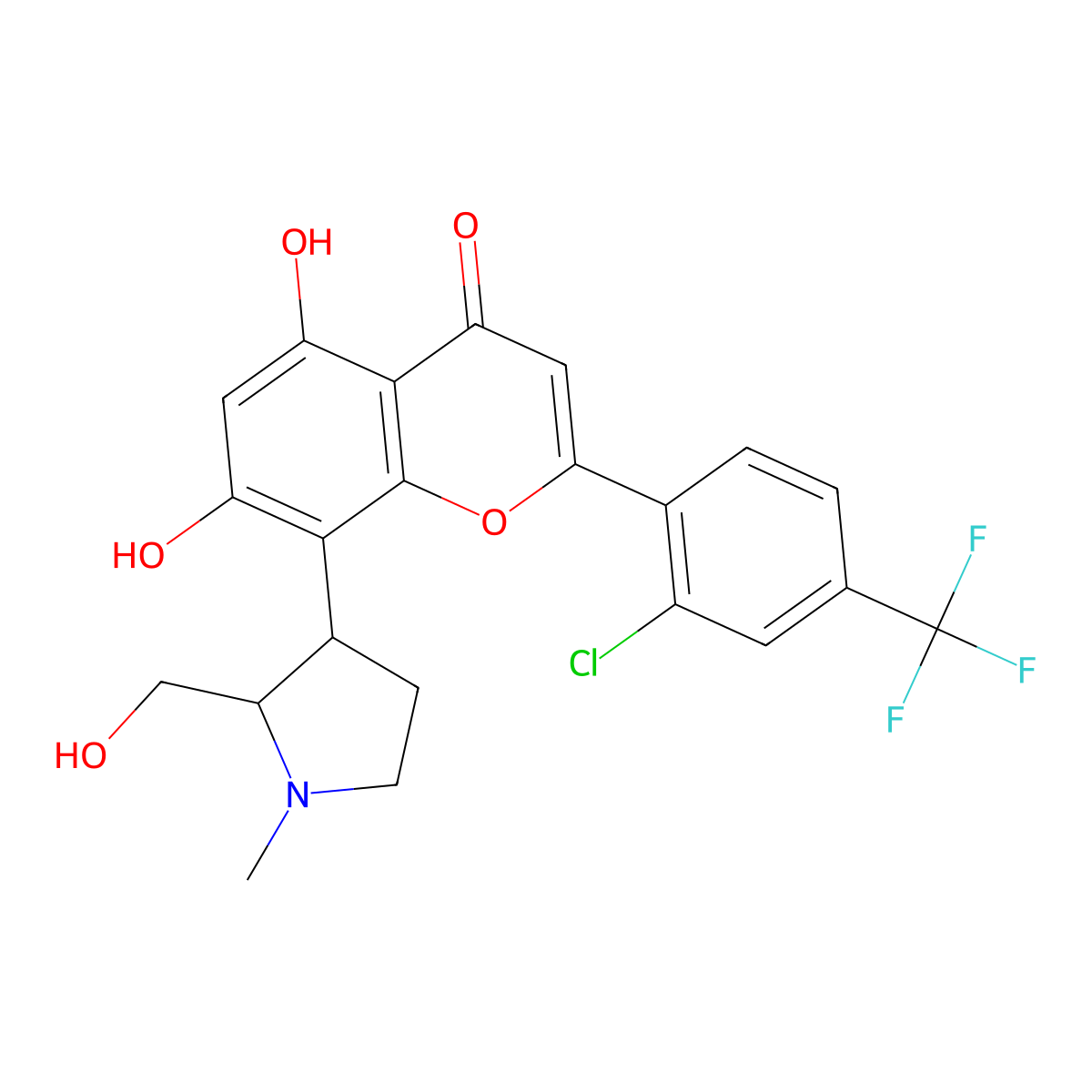 Voruciclib molecular structure, CAS 1000023-04-0