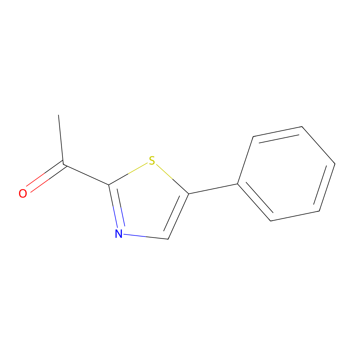 1-(5-Phenylthiazol-2-yl)ethanone molecular structure, CAS 1000029-34-4