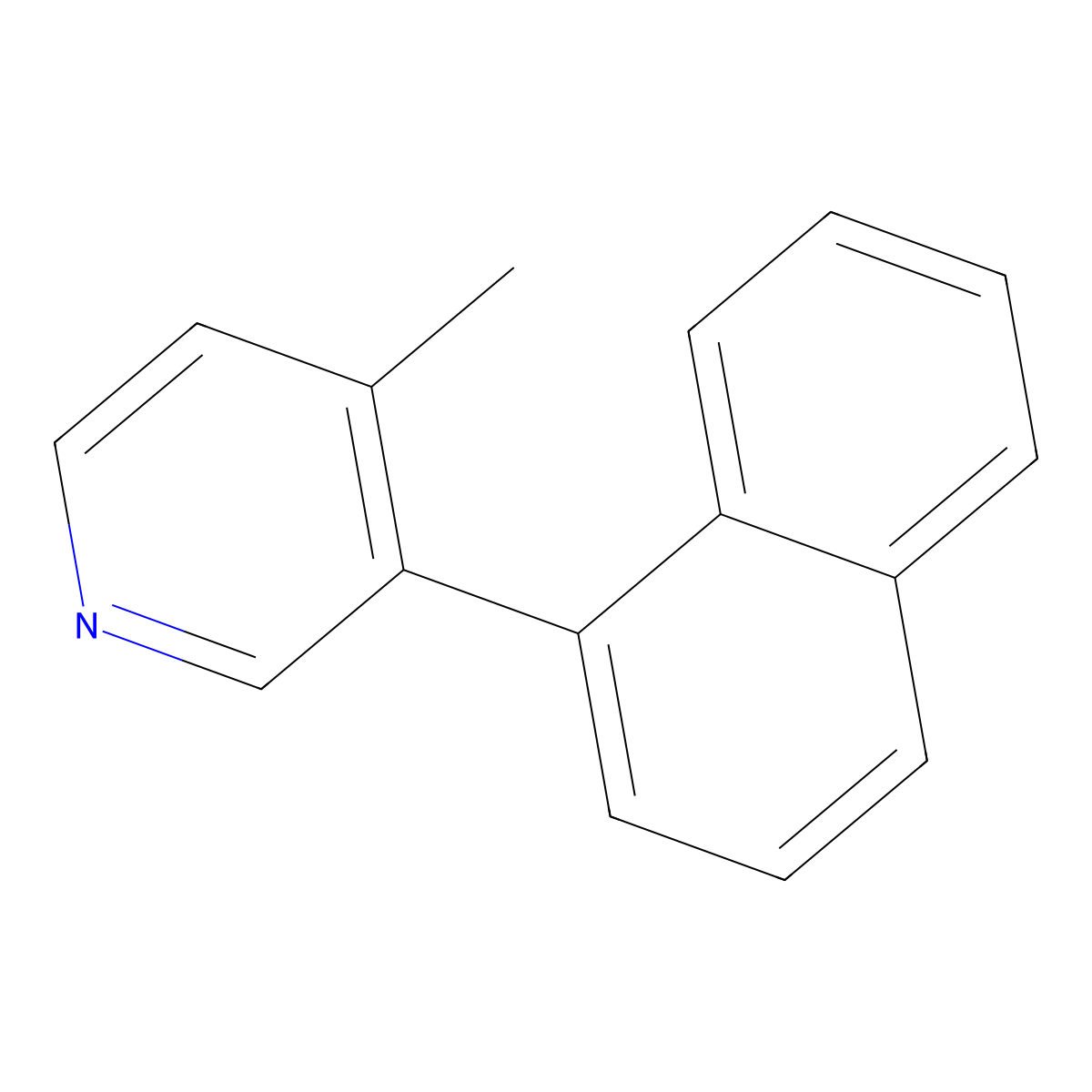 4-Methyl-3-(1-naphthalenyl)pyridine molecular structure, CAS 100004-71-5