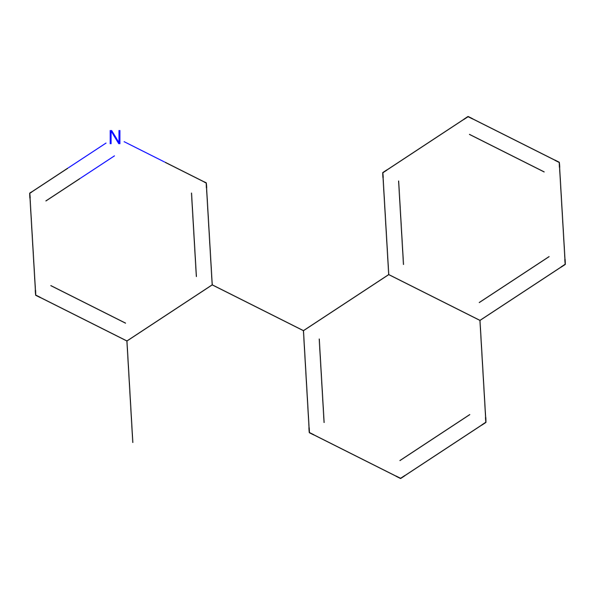 4-Methyl-3-(1-naphthalenyl)pyridine molecular structure, CAS 100004-71-5