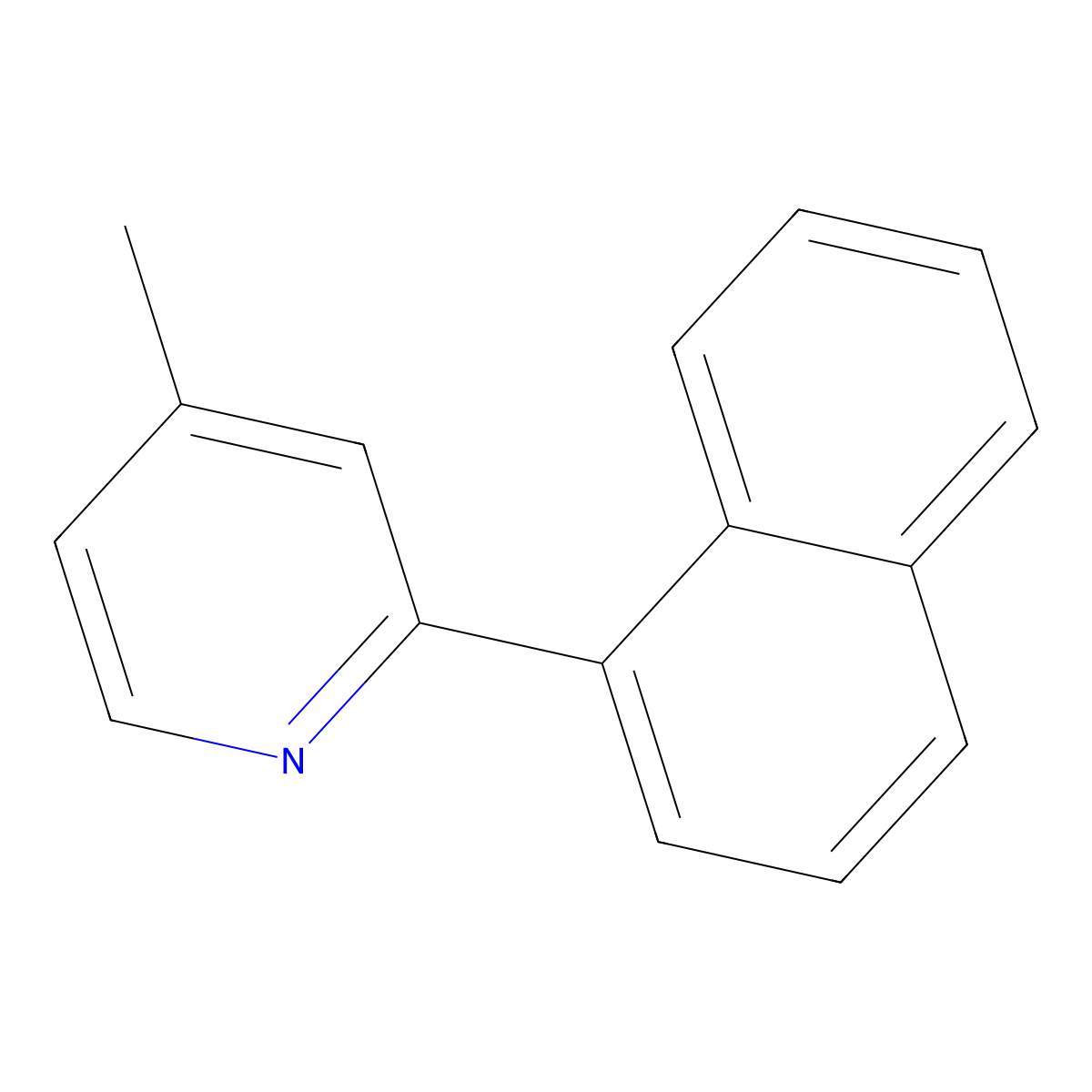 4-Methyl-2-(1-naphthalenyl)pyridine molecular structure, CAS 100004-76-0