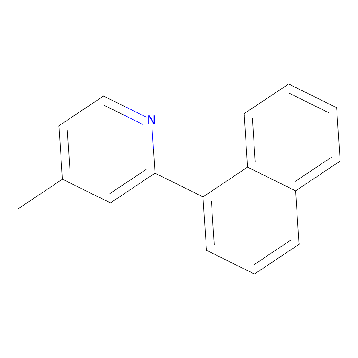 4-Methyl-2-(1-naphthalenyl)pyridine molecular structure, CAS 100004-76-0