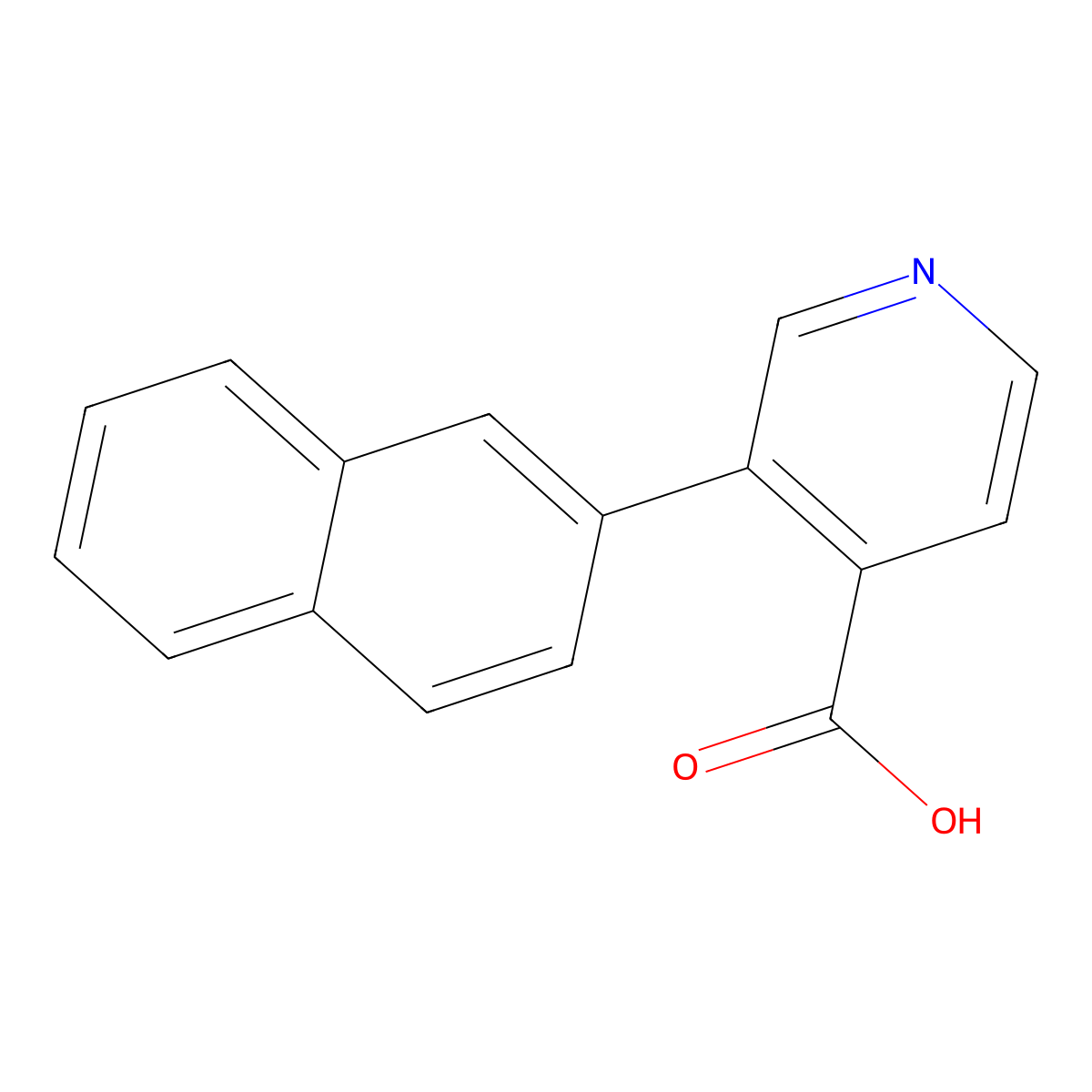 3-(Naphthalen-2-YL)isonicotinic acid molecular structure, CAS 100004-78-2