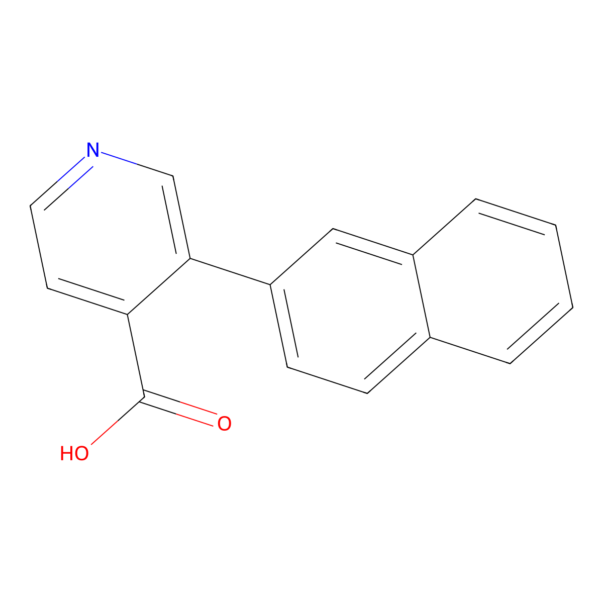 3-(Naphthalen-2-YL)isonicotinic acid molecular structure, CAS 100004-78-2