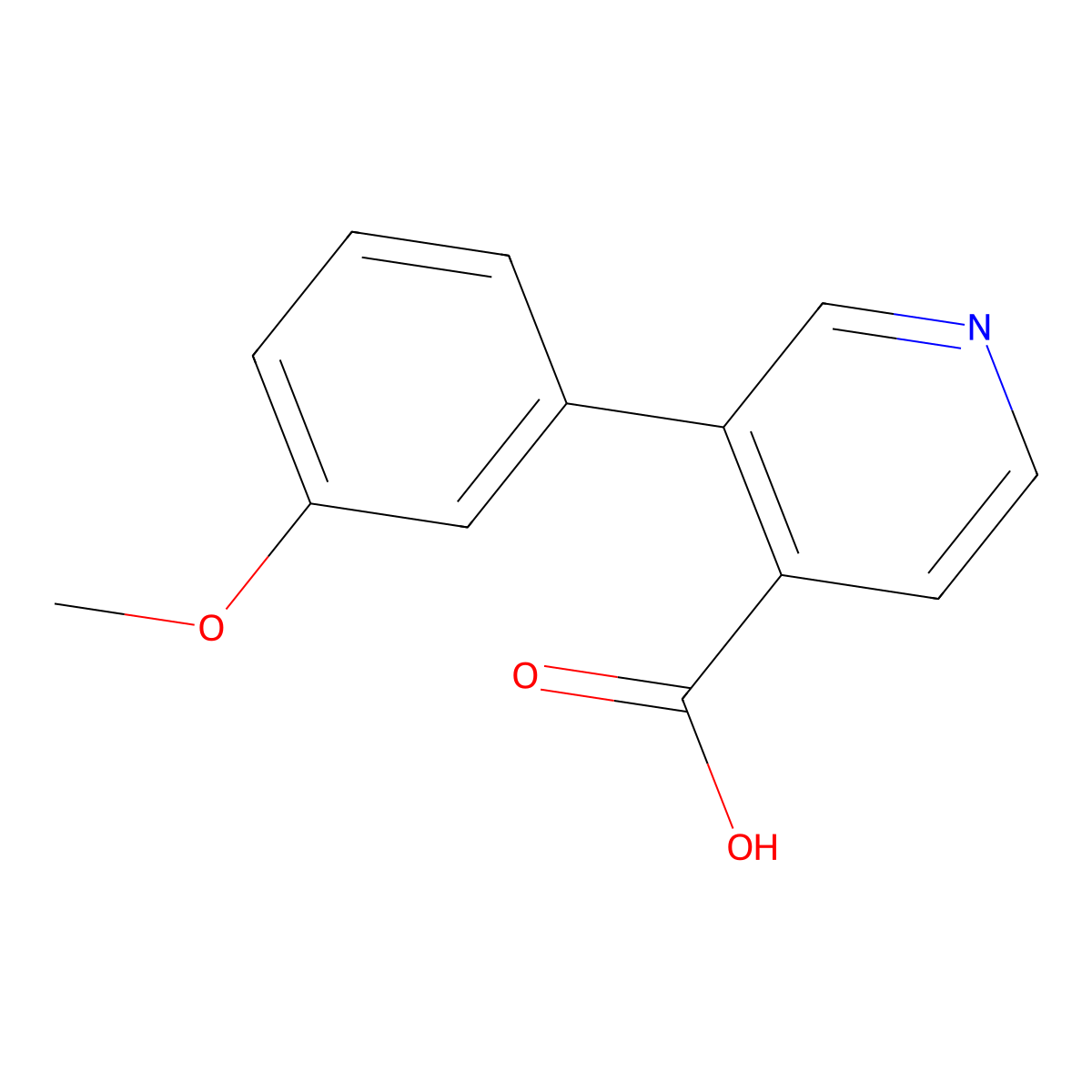 3-(3-Methoxyphenyl)isonicotinic acid molecular structure, CAS 100004-80-6
