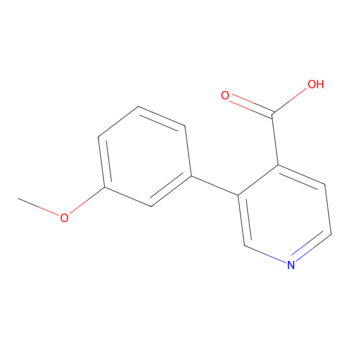 3-(3-Methoxyphenyl)isonicotinic acid molecular structure, CAS 100004-80-6