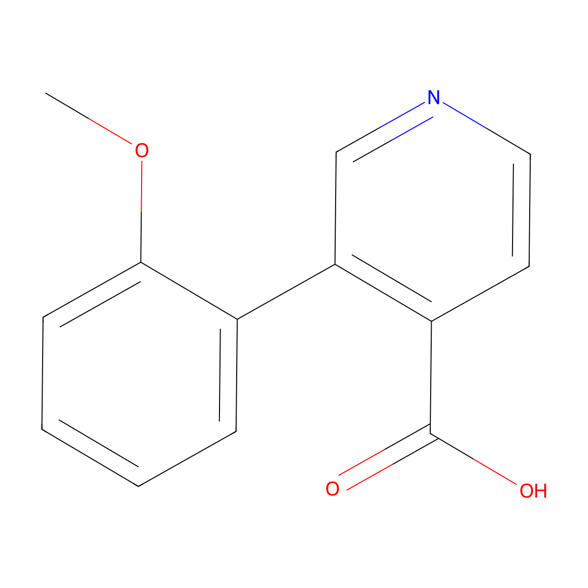 3-(2-Methoxyphenyl)isonicotinic acid molecular structure, CAS 100004-81-7