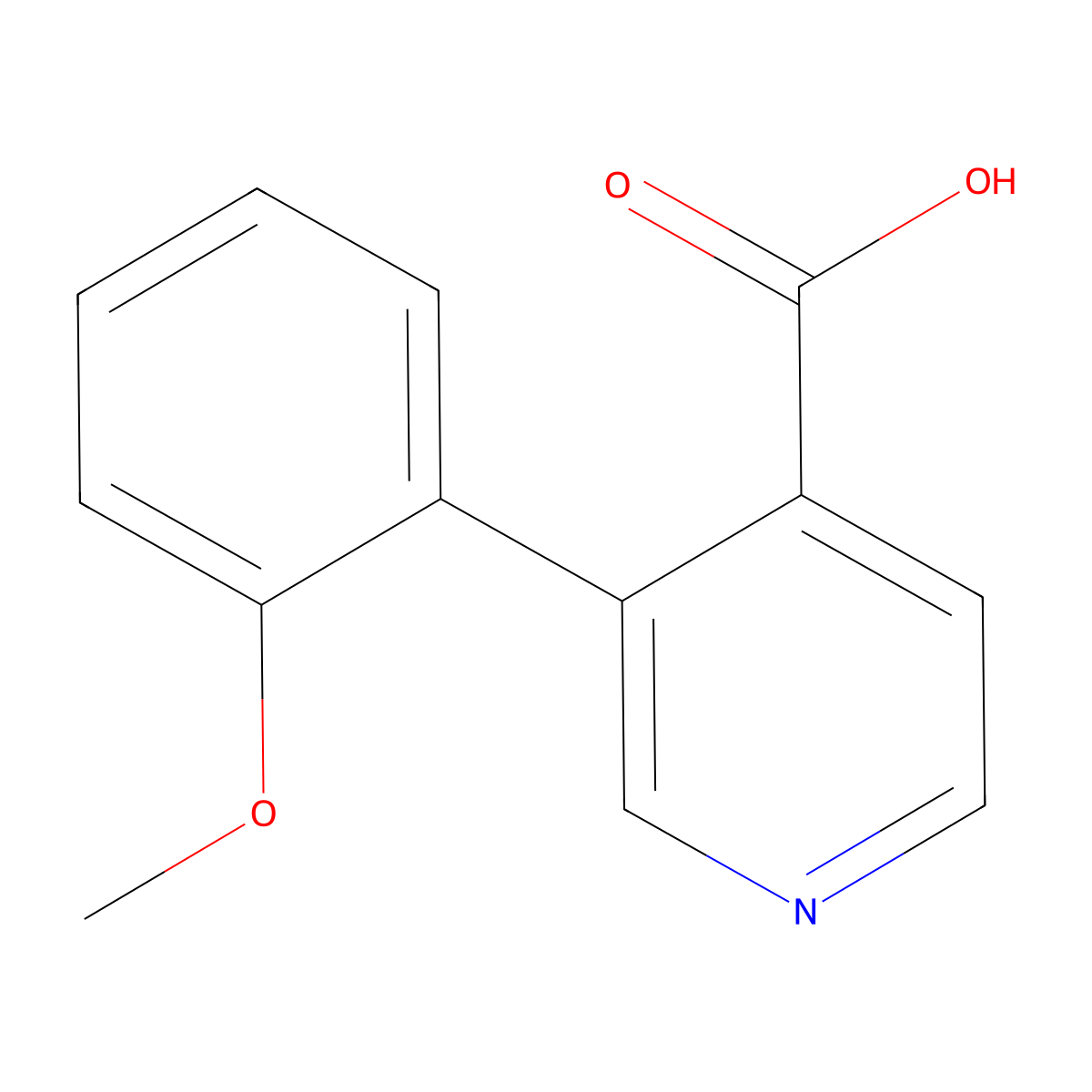 3-(2-Methoxyphenyl)isonicotinic acid molecular structure, CAS 100004-81-7