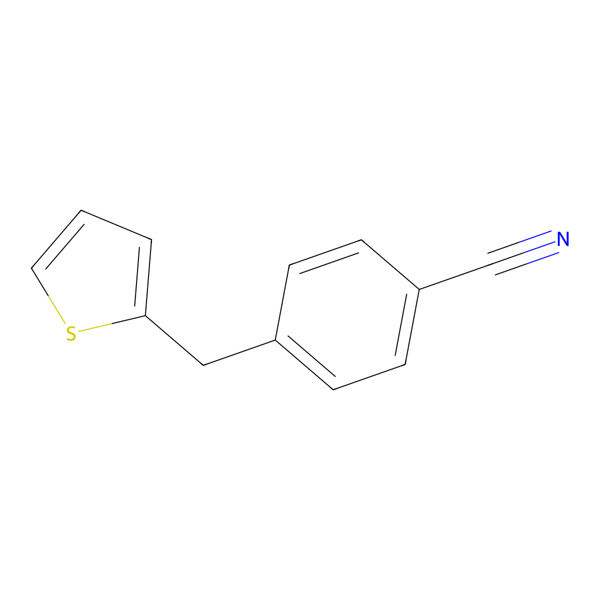4-(Thien-2-ylmethyl)benzonitrile molecular structure, CAS 100005-79-6