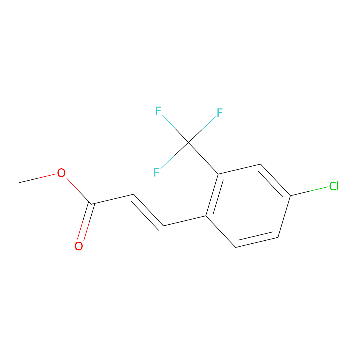 (E)-Methyl 3-(4-chloro-2-(trifluoromethyl)phenyl)acrylate molecular structure, CAS 1000052-74-3