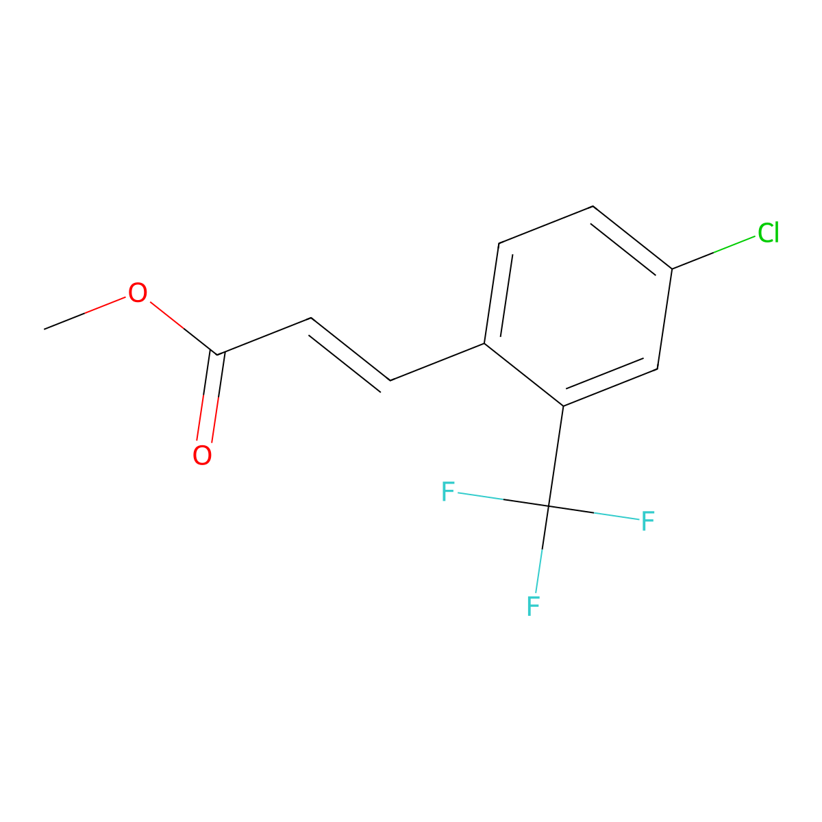(E)-Methyl 3-(4-chloro-2-(trifluoromethyl)phenyl)acrylate molecular structure, CAS 1000052-74-3