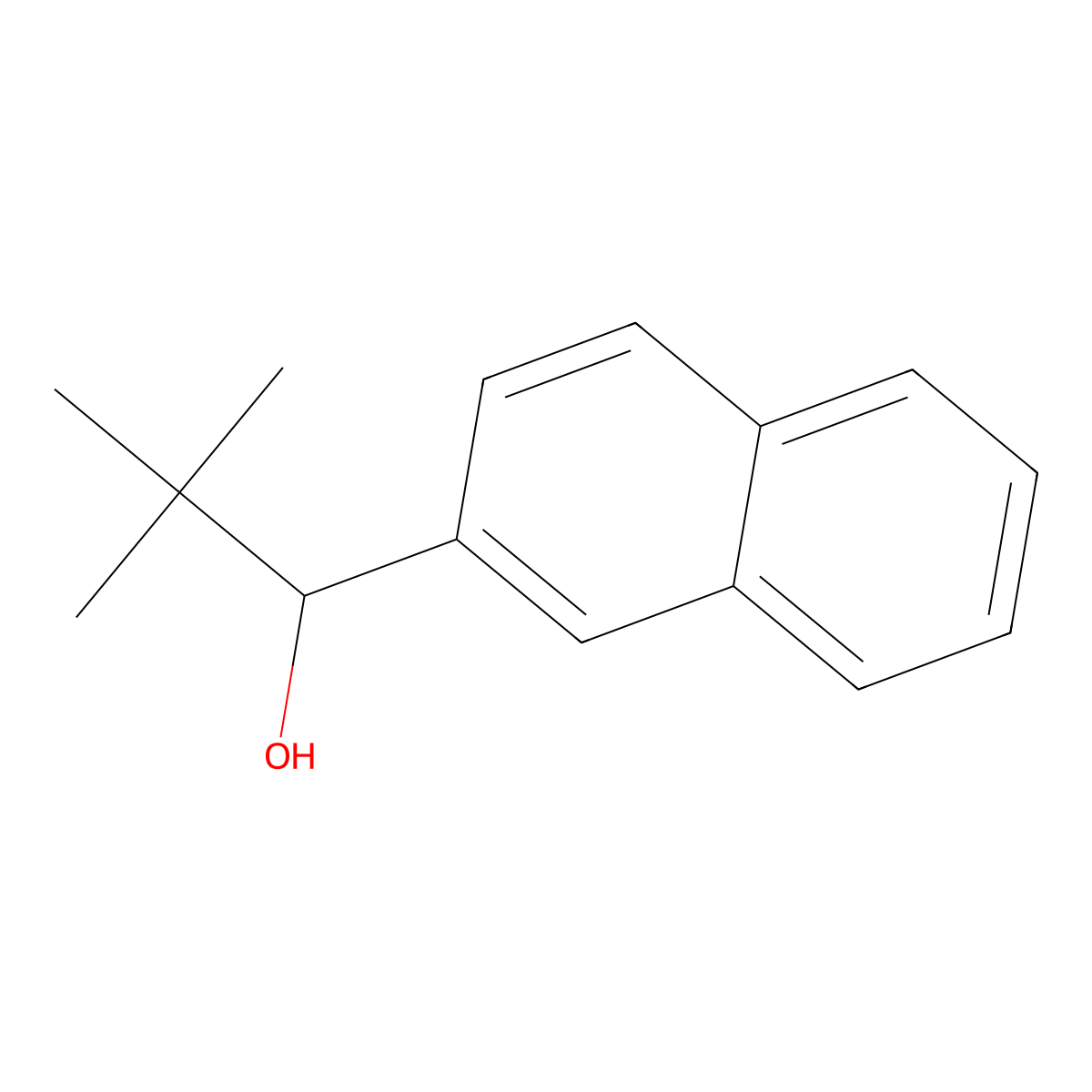 2,2-Dimethyl-1-(naphthalen-2-yl)propan-1-ol molecular structure, CAS 100008-37-5
