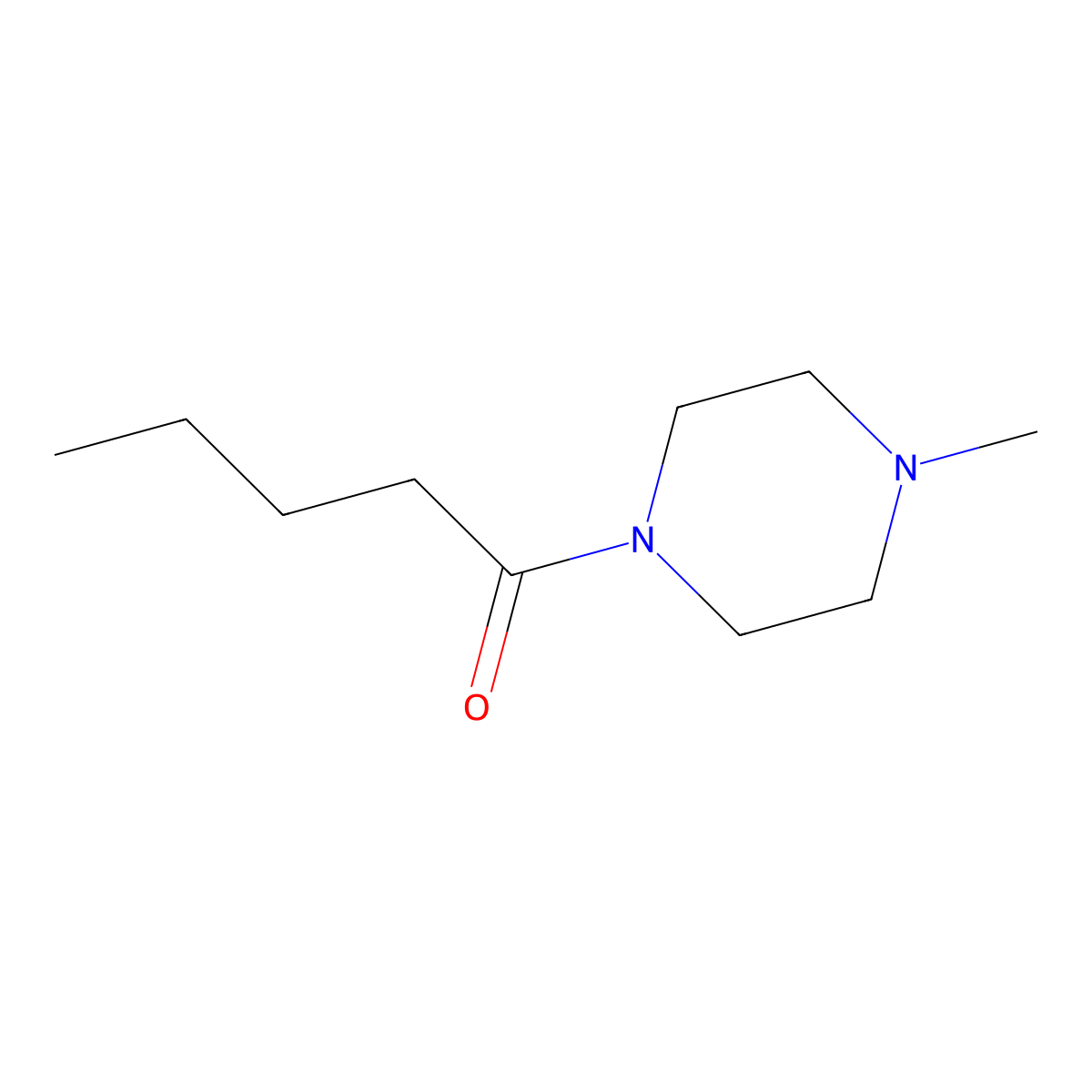 1-(4-Methylpiperazin-1-yl)pentan-1-one molecular structure, CAS 10001-06-6