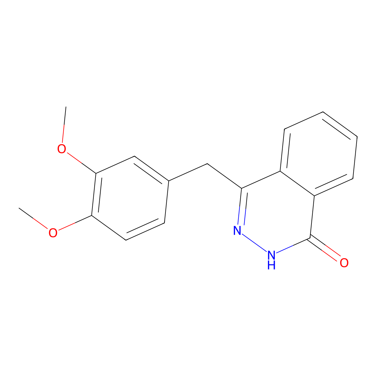 4-(3,4-dimethoxybenzyl)phthalazin-1(2H)-one molecular structure, CAS 10001-31-7