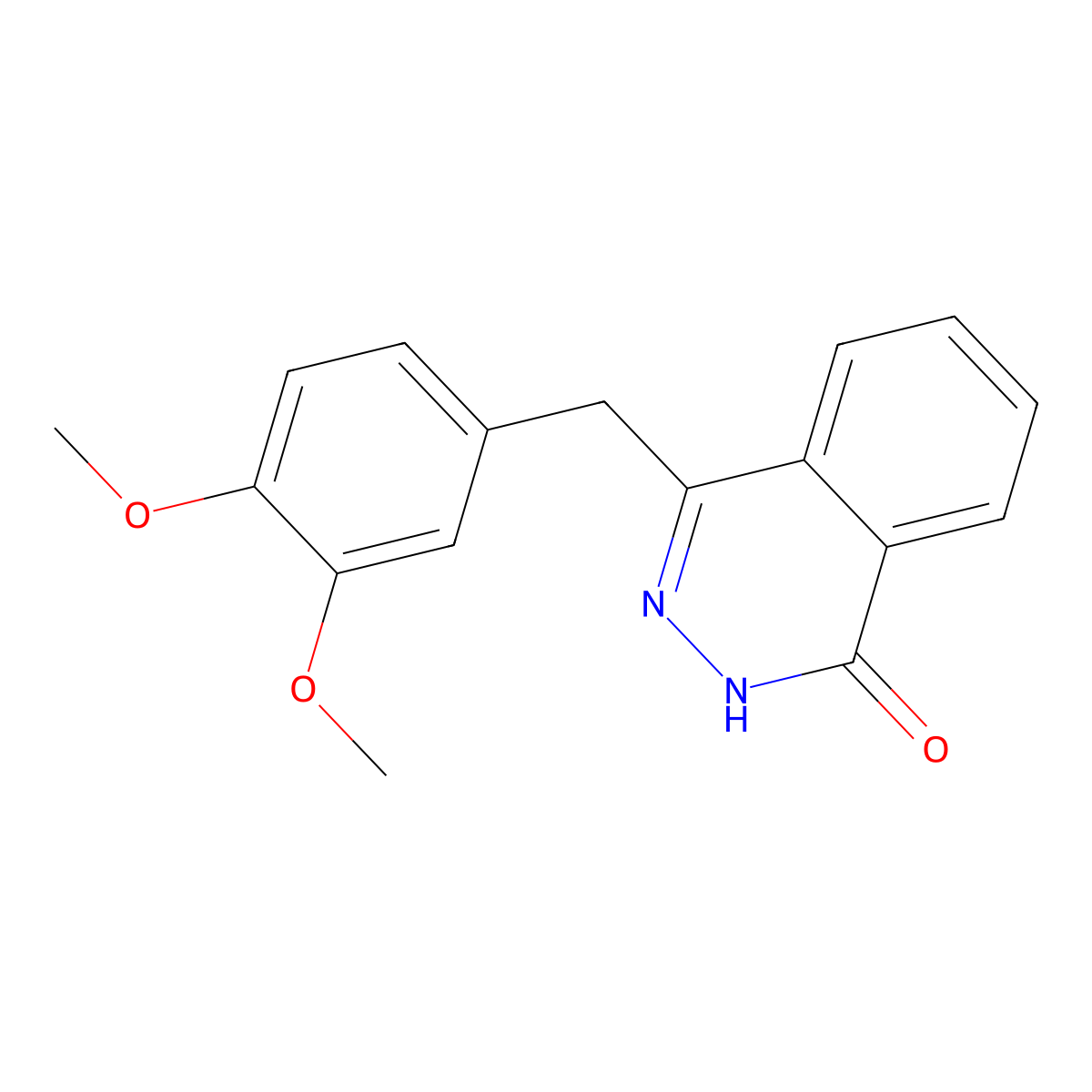 4-(3,4-dimethoxybenzyl)phthalazin-1(2H)-one molecular structure, CAS 10001-31-7