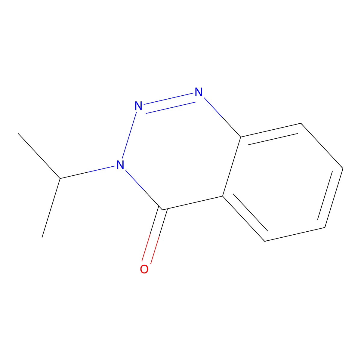 3-Isopropyl-1,2,3-benzotriazin-4(3H)-one molecular structure, CAS 10001-54-4