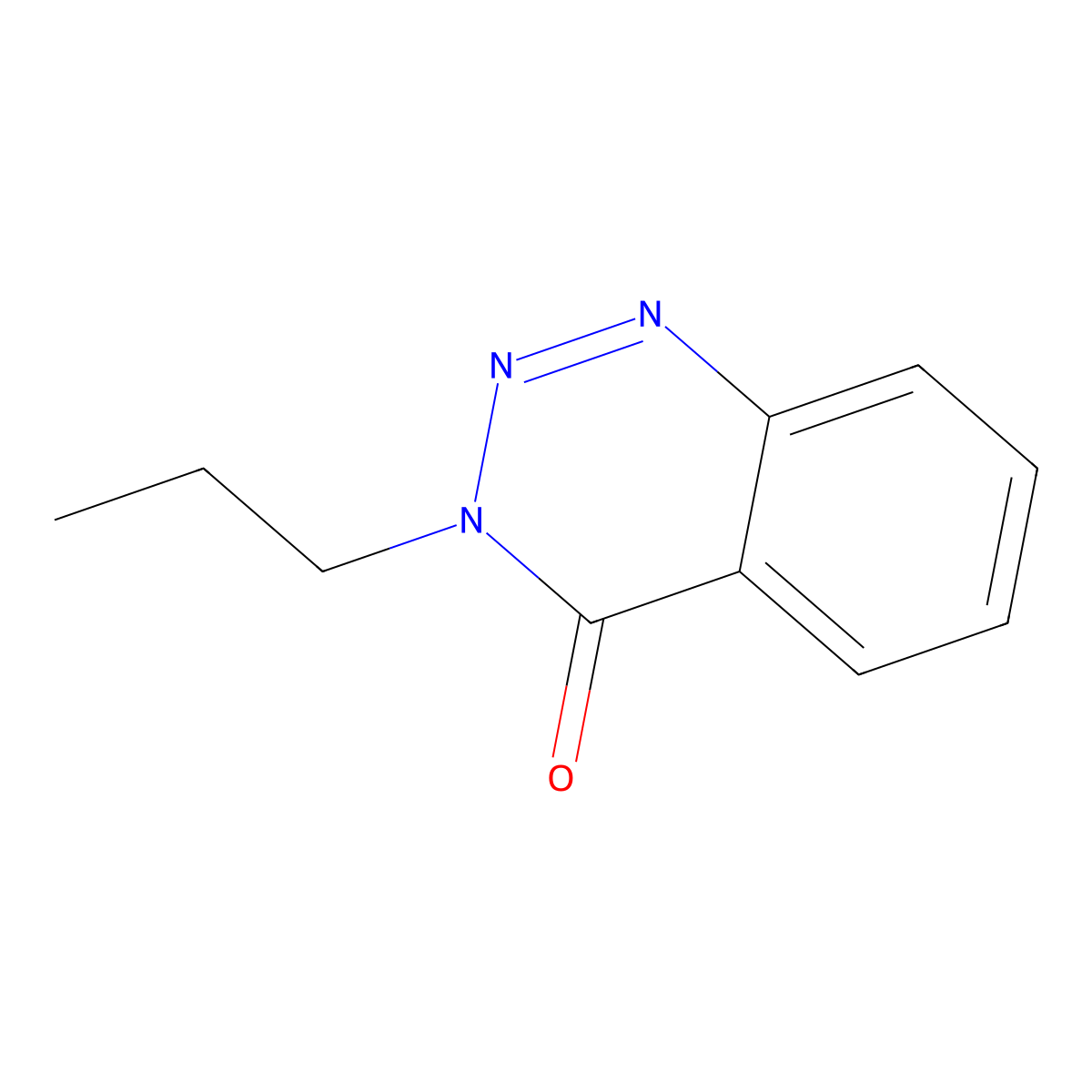 3-Propyl-1,2,3-benzotriazin-4(3H)-one molecular structure, CAS 10001-55-5