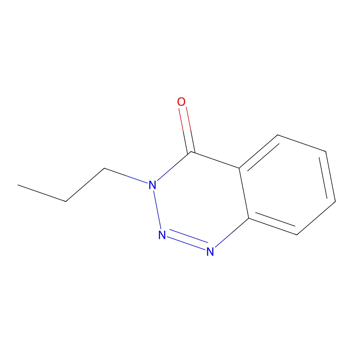 3-Propyl-1,2,3-benzotriazin-4(3H)-one molecular structure, CAS 10001-55-5