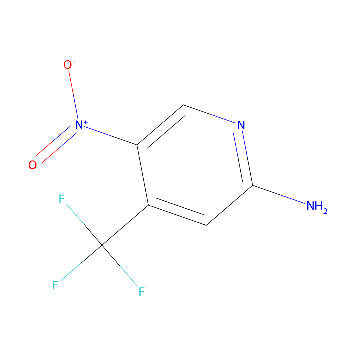 5-Nitro-4-(trifluoromethyl)pyridin-2-amine molecular structure, CAS 1000152-83-9