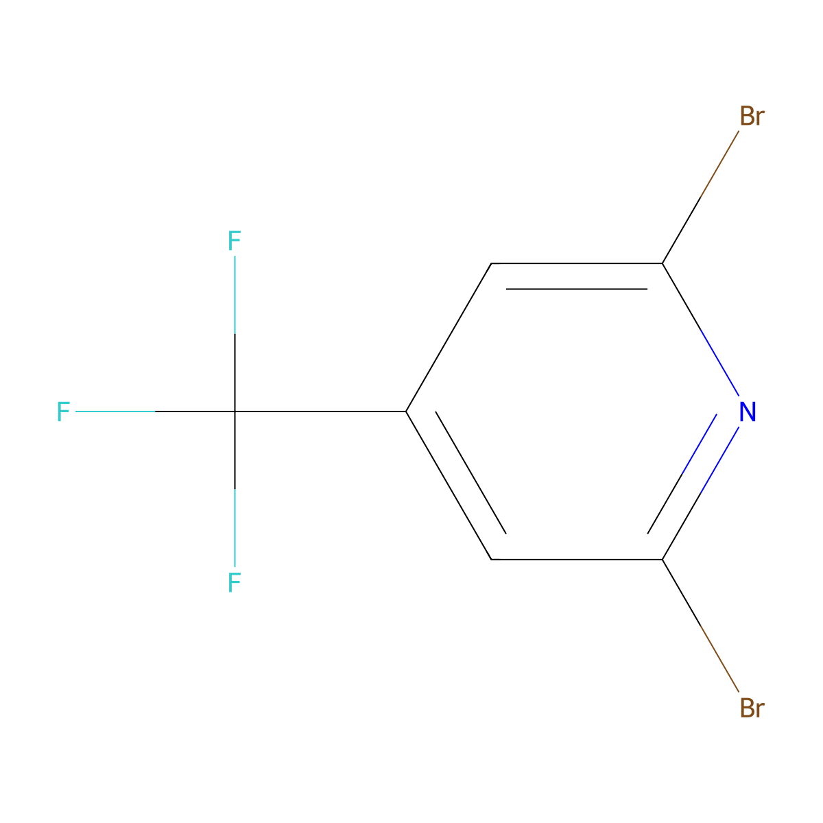 2,6-Dibromo-4-(trifluoromethyl)pyridine molecular structure, CAS 1000152-84-0