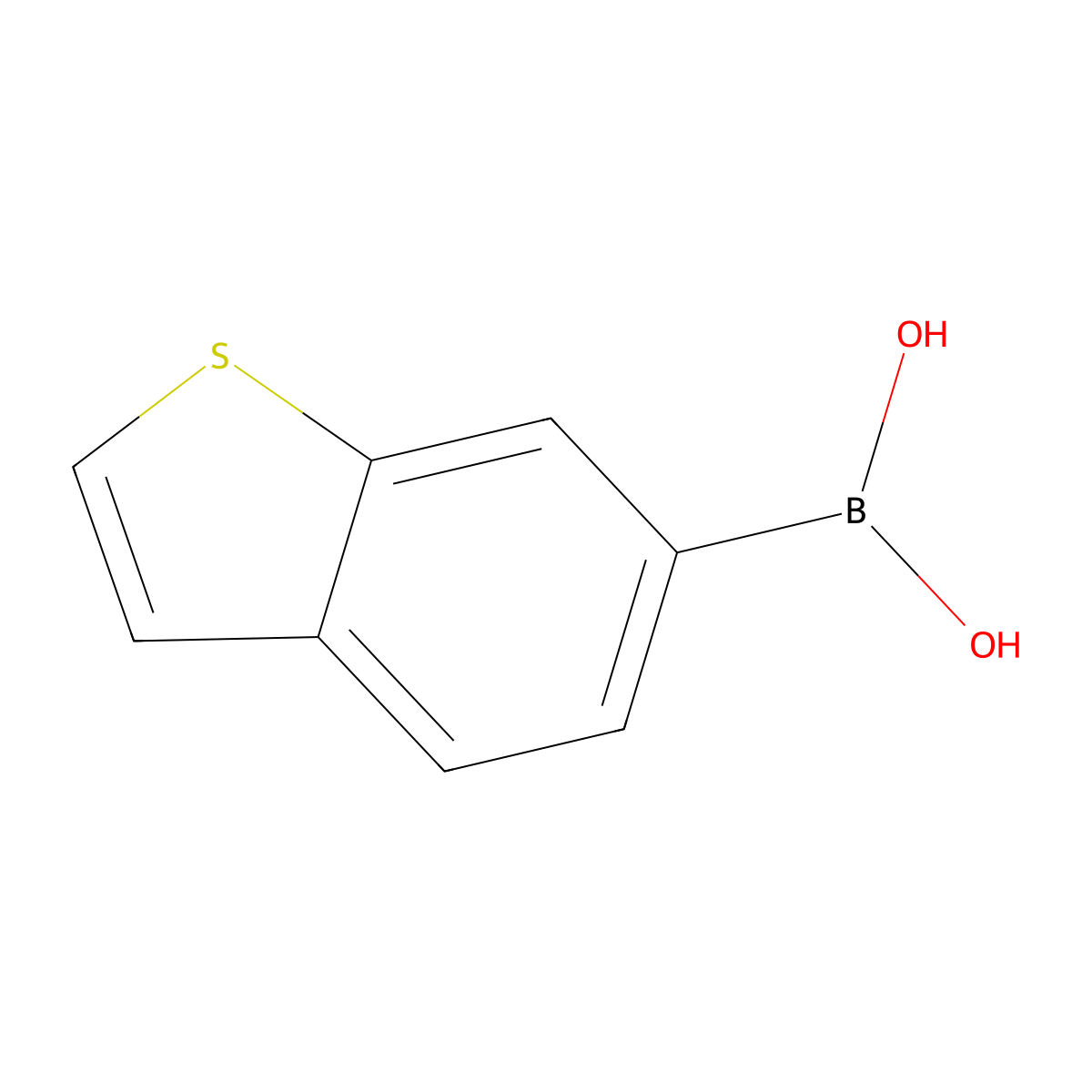 (1-Benzothiophen-6-yl)boronic acid molecular structure, CAS 1000160-72-4