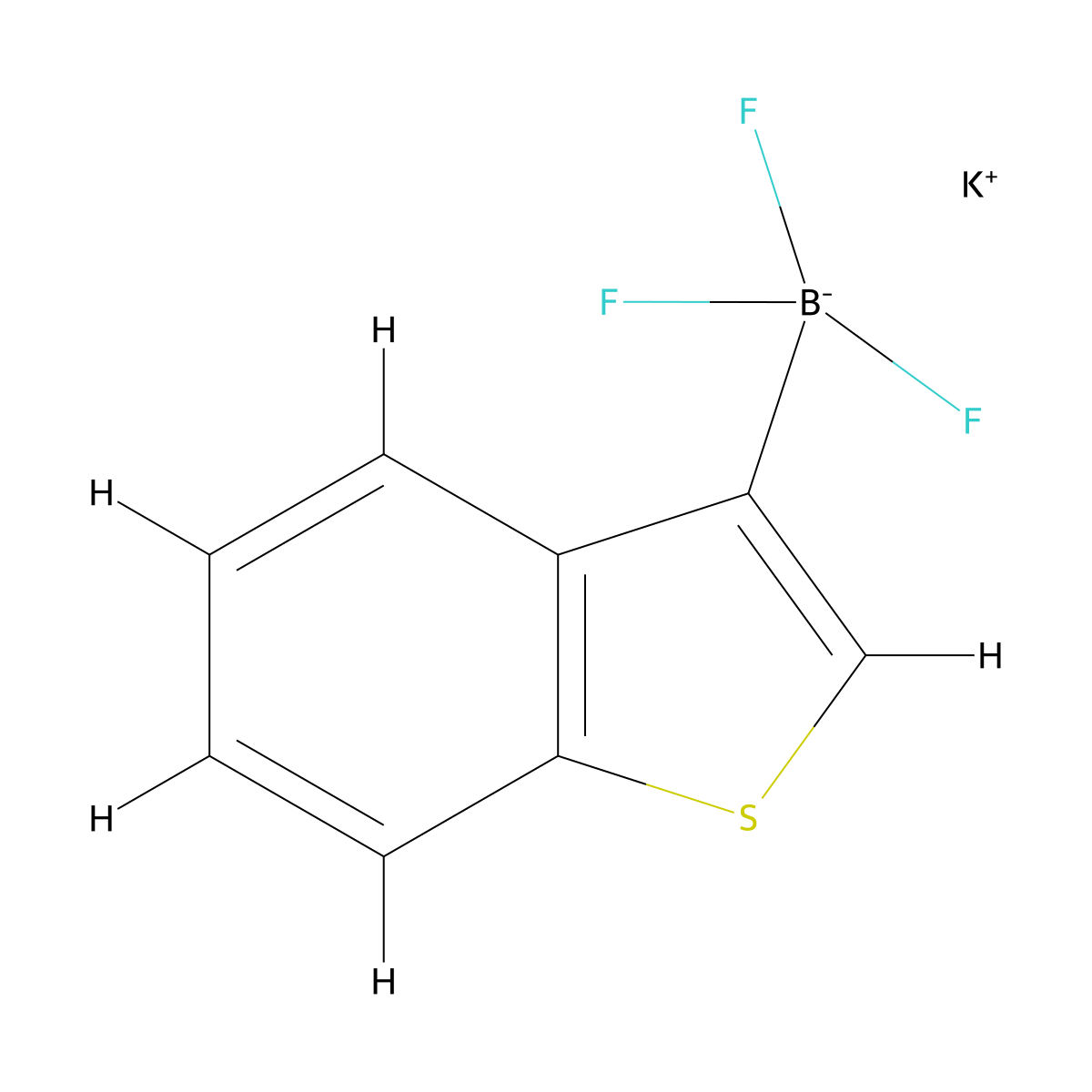 Potassium benzothiophene-3-trifluoroborate molecular structure, CAS 1000160-73-5