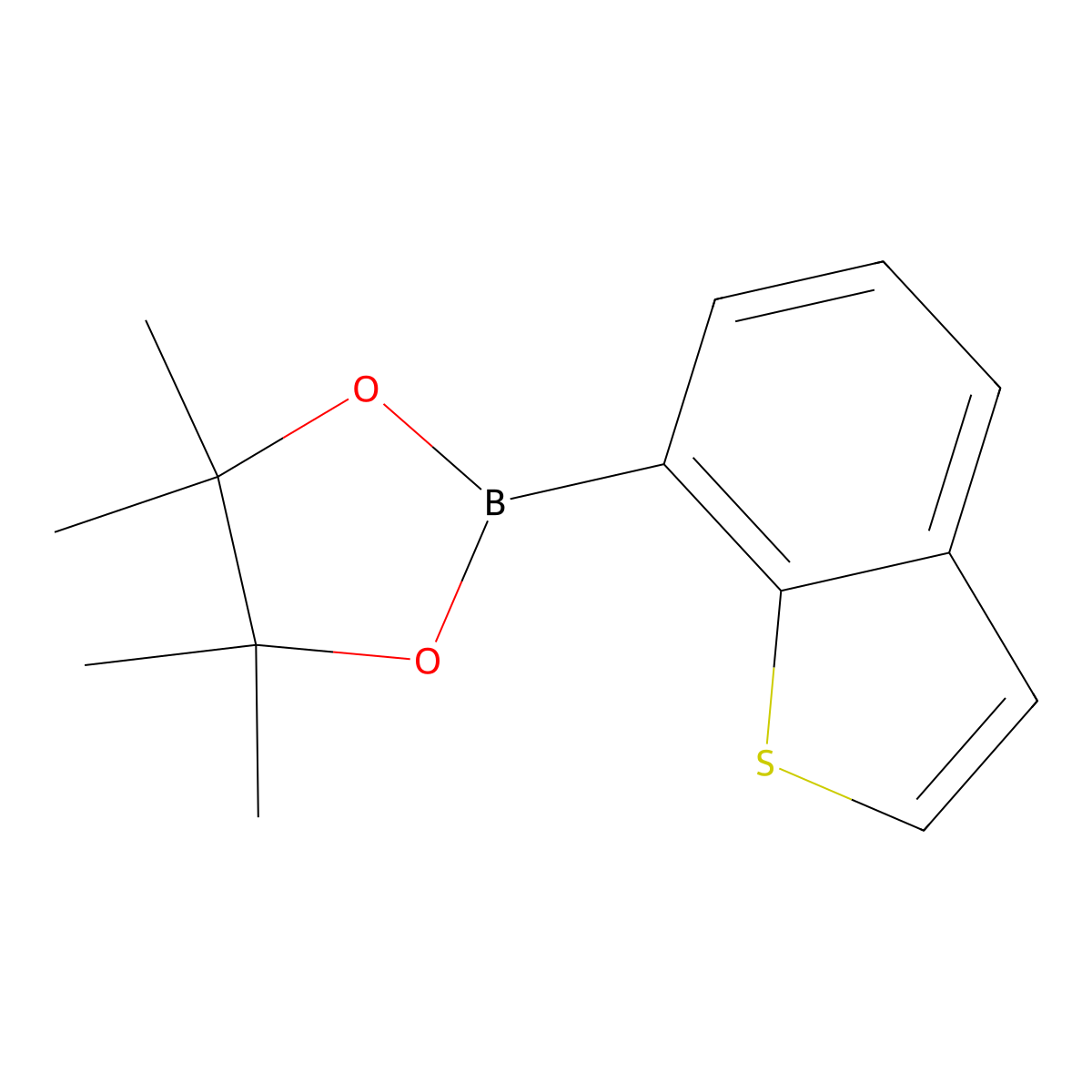2-(Benzo[b]thiophen-7-yl)-4,4,5,5-tetramethyl-1,3,2-dioxaborolane molecular structure, CAS 1000160-74-6