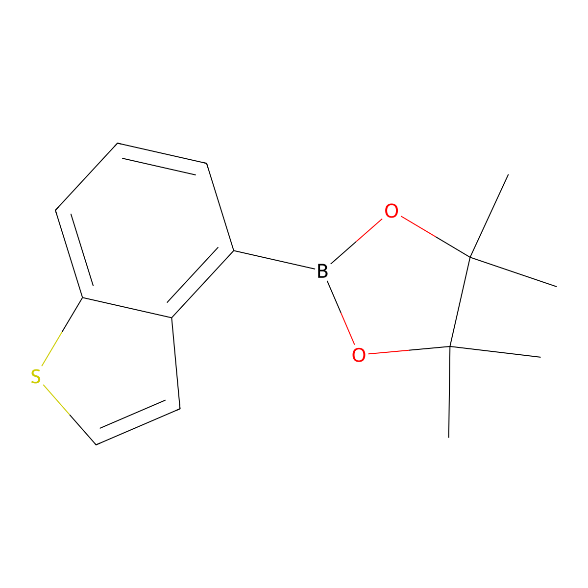 2-(1-Benzothiophen-4-yl)-4,4,5,5-tetramethyl-1,3,2-dioxaborolane molecular structure, CAS 1000160-75-7