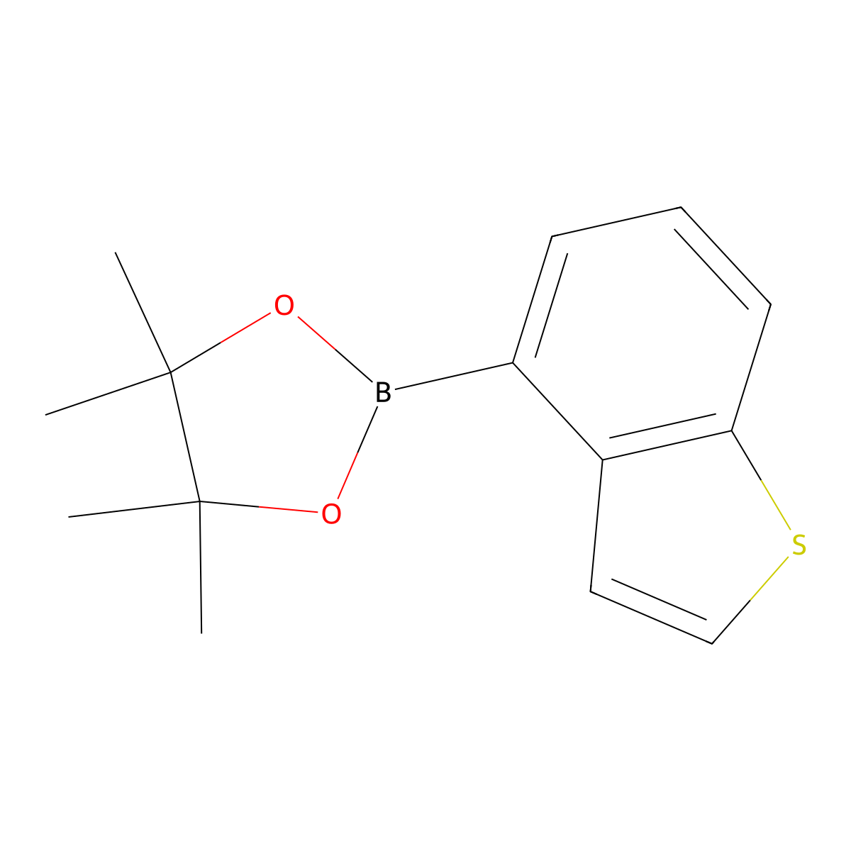 2-(1-Benzothiophen-4-yl)-4,4,5,5-tetramethyl-1,3,2-dioxaborolane molecular structure, CAS 1000160-75-7