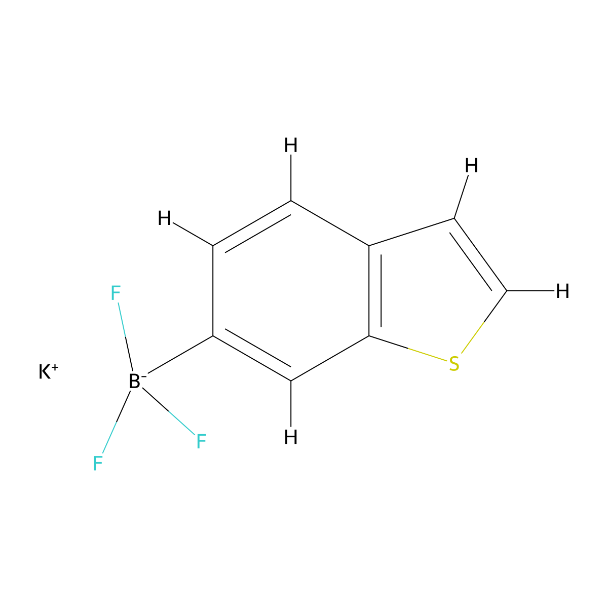 Potassium (1-benzothiophen-6-yl)trifluoroboranuide molecular structure, CAS 1000160-79-1