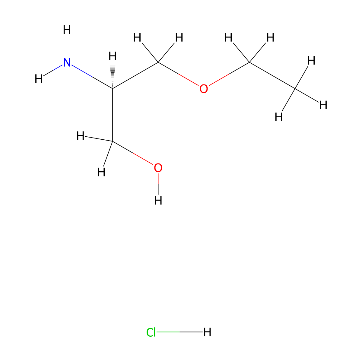 (R)-2-amino-3-ethoxypropan-1-ol hydrochloride molecular structure, CAS 1000162-19-5