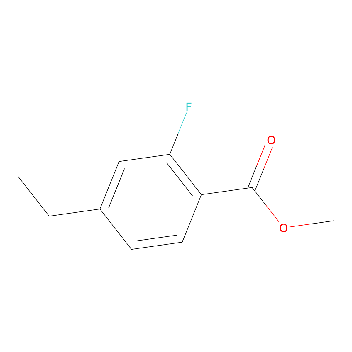 Methyl 4-ethyl-2-fluorobenzoate molecular structure, CAS 1000162-20-8