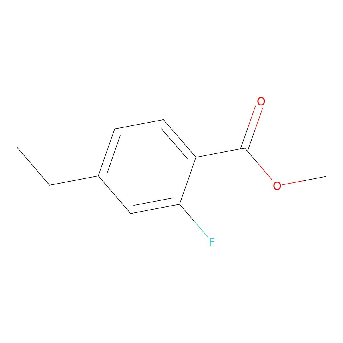 Methyl 4-ethyl-2-fluorobenzoate molecular structure, CAS 1000162-20-8
