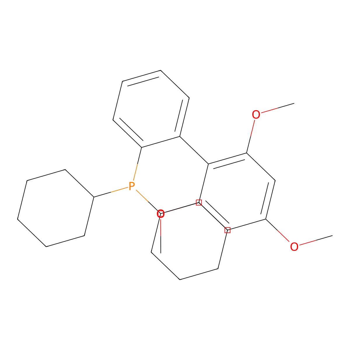 2'-Dicyclohexylphosphino-2,4,6-trimethoxybiphenyl molecular structure, CAS 1000171-05-0