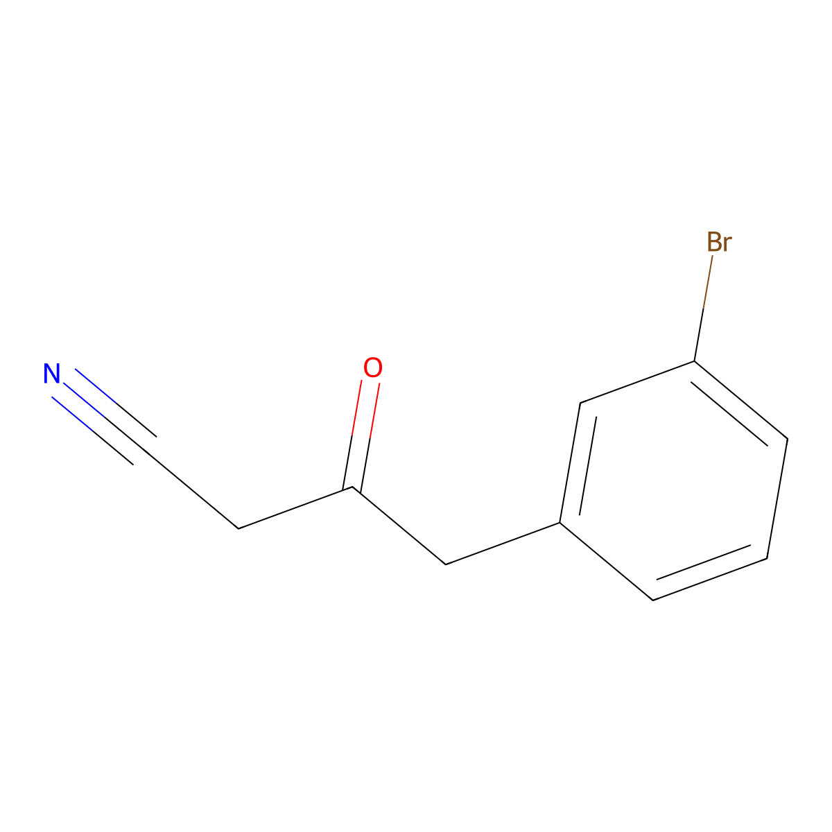 4-(3-Bromophenyl)-3-oxobutanenitrile molecular structure, CAS 1000175-84-7