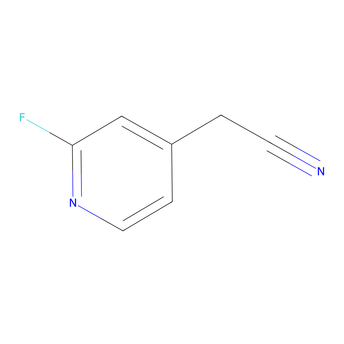 2-(2-Fluoropyridin-4-YL)acetonitrile molecular structure, CAS 1000188-57-7