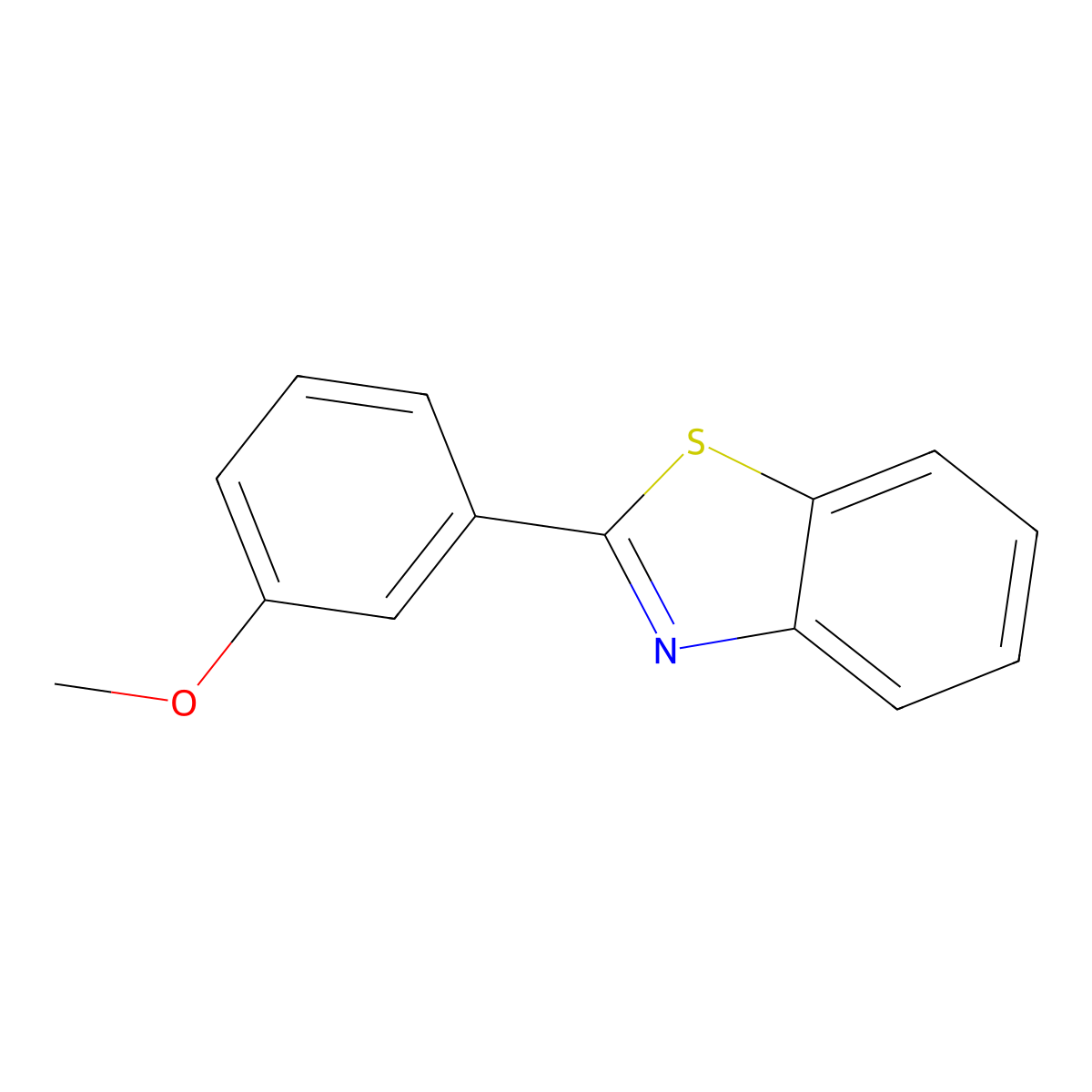 2-(3-Methoxyphenyl)-1,3-benzothiazole molecular structure, CAS 10002-44-5