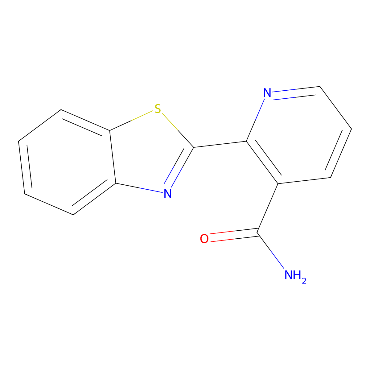 2-(1,3-Benzothiazol-2-yl)pyridine-3-carboxamide molecular structure, CAS 10002-48-9