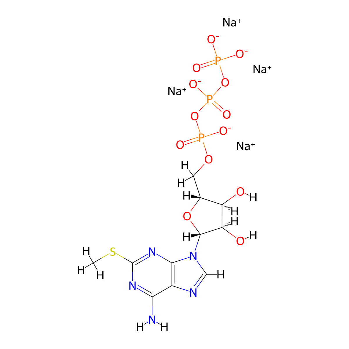 2-Methylthio-ATP molecular structure, CAS 100020-57-3