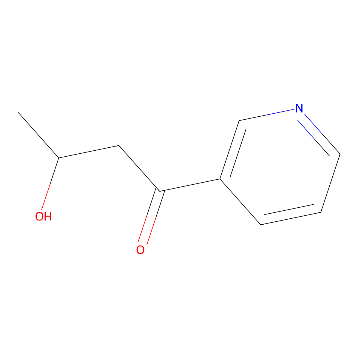 3-Hydroxy-1-pyridin-3-ylbutan-1-one molecular structure, CAS 100021-46-3
