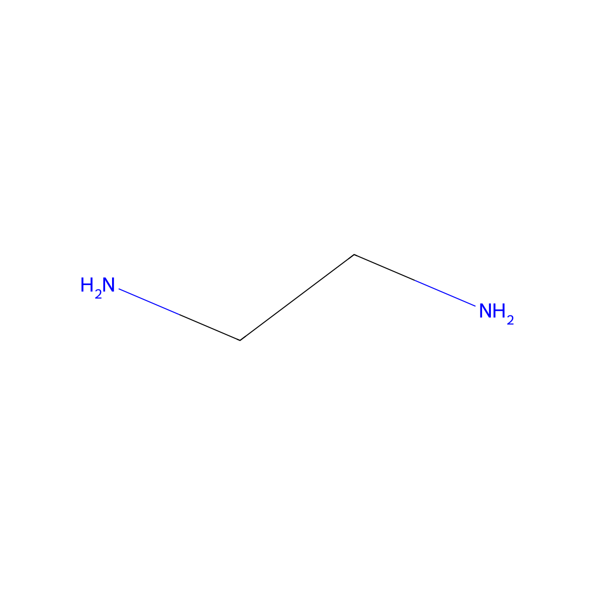 Ethylenediamine molecular structure, CAS 100021-85-0
