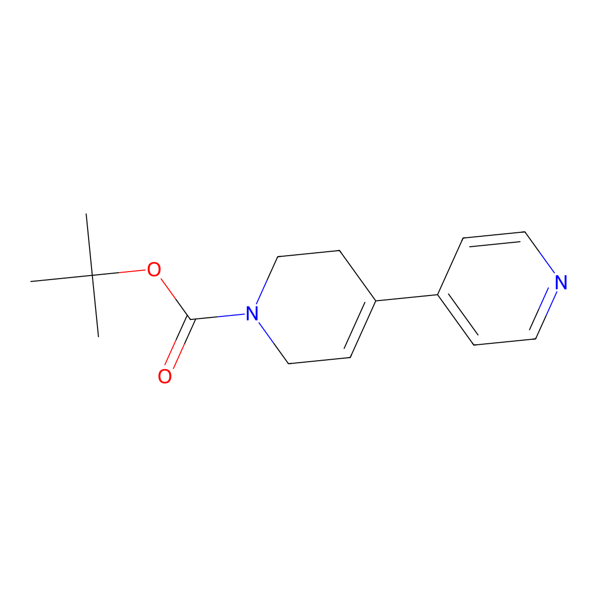 tert-butyl 4-pyridin-4-yl-3,6-dihydro-2H-pyridine-1-carboxylate molecular structure, CAS 1000211-91-5
