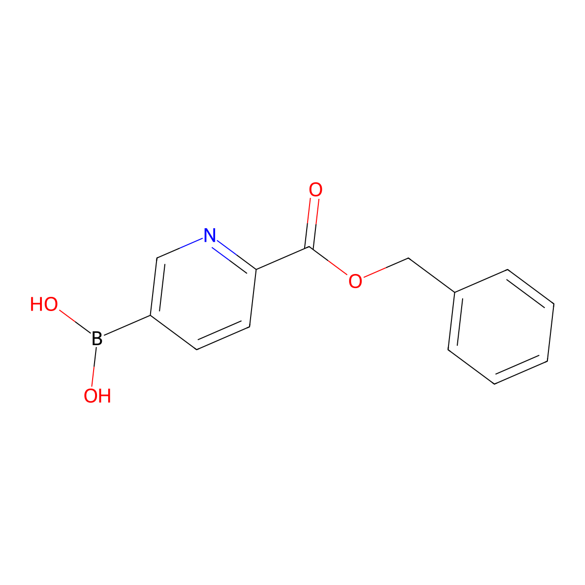 (6-((Benzyloxy)carbonyl)pyridin-3-yl)boronic acid molecular structure, CAS 1000269-51-1