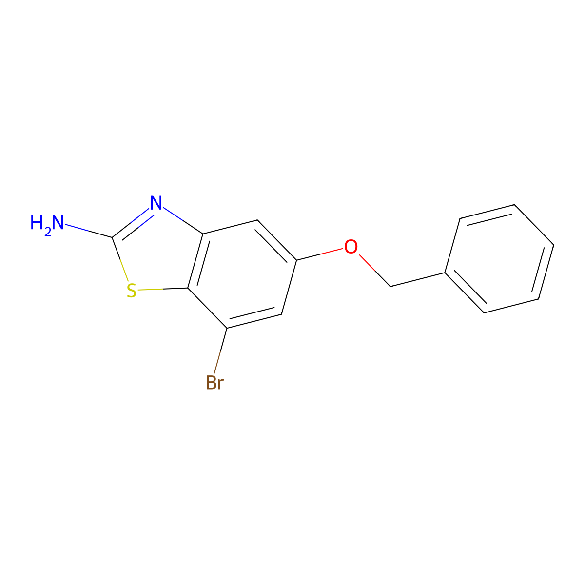 5-(Benzyloxy)-7-bromobenzo[d]thiazol-2-amine molecular structure, CAS 1000289-66-6