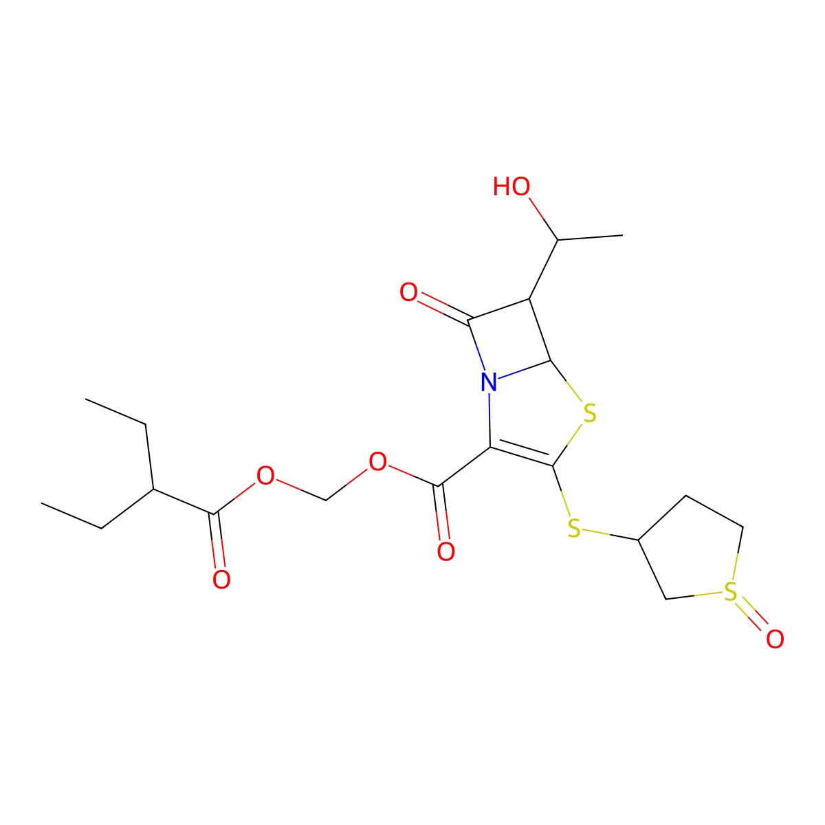 Sulopenem Etzadroxil molecular structure, CAS 1000296-70-7